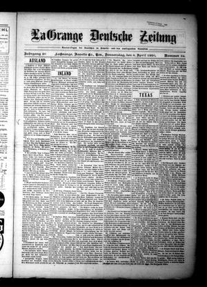 La Grange Deutsche Zeitung (La Grange, Tex.), Vol. 30, No. 34, Ed. 1 Thursday, April 8, 1920