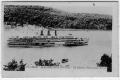 Photograph: [Photo of the steamer "Washington Irving" Nearing Poughkeepsie]