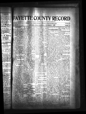 Fayette County Record (La Grange, Tex.), Vol. 2, No. 19, Ed. 1 Wednesday, November 9, 1910