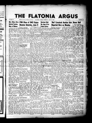 Primary view of object titled 'The Flatonia Argus (Flatonia, Tex.), Vol. 87, No. 24, Ed. 1 Thursday, June 14, 1962'.