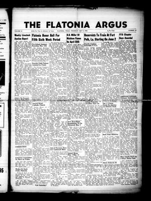 The Flatonia Argus (Flatonia, Tex.), Vol. 87, No. 18, Ed. 1 Thursday, May 3, 1962