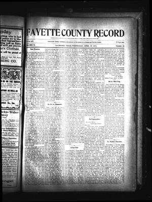 Fayette County Record (La Grange, Tex.), Vol. 2, No. 42, Ed. 1 Wednesday, April 19, 1911