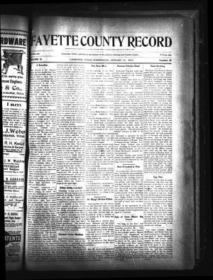 Primary view of object titled 'Fayette County Record (La Grange, Tex.), Vol. 2, No. 28, Ed. 1 Wednesday, January 11, 1911'.