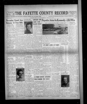 The Fayette County Record (La Grange, Tex.), Vol. 39, No. 3, Ed. 1 Friday, November 11, 1960