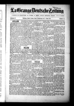 La Grange Deutsche Zeitung (La Grange, Tex.), Vol. 33, No. 42, Ed. 1 Thursday, May 31, 1923