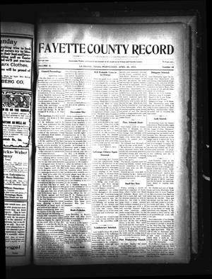 Primary view of object titled 'Fayette County Record (La Grange, Tex.), Vol. 2, No. 43, Ed. 1 Wednesday, April 26, 1911'.