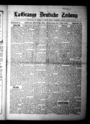 Primary view of object titled 'La Grange Deutsche Zeitung (La Grange, Tex.), Vol. 30, No. 38, Ed. 1 Thursday, May 6, 1920'.