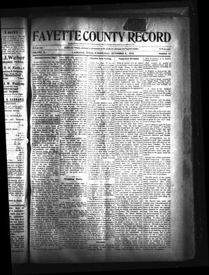 Fayette County Record (La Grange, Tex.), Vol. 2, No. 14, Ed. 1 Wednesday, October 5, 1910