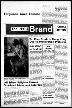 The H-SU Brand (Abilene, Tex.), Vol. 53, No. 2, Ed. 1, Tuesday, September 12, 1967