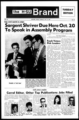 The H-SU Brand (Abilene, Tex.), Vol. 53, No. 10, Ed. 1, Tuesday, October 10, 1967