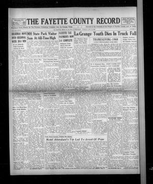 The Fayette County Record (La Grange, Tex.), Vol. 39, No. 6, Ed. 1 Tuesday, November 22, 1960