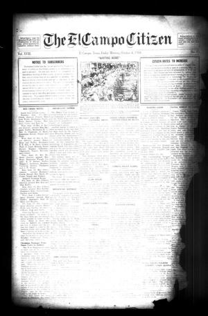The El Campo Citizen (El Campo, Tex.), Vol. 18, No. 33, Ed. 1 Friday, October 4, 1918