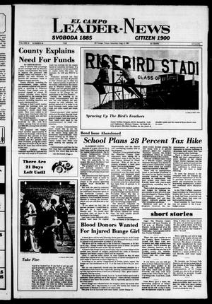 Primary view of object titled 'El Campo Leader-News (El Campo, Tex.), Vol. 97, No. 40, Ed. 1 Saturday, August 8, 1981'.