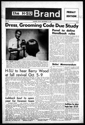 The H-SU Brand (Abilene, Tex.), Vol. 56, No. 6, Ed. 1, Friday, September 18, 1970