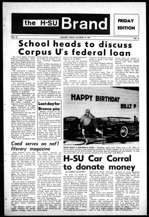 The H-SU Brand (Abilene, Tex.), Vol. 56, No. 14, Ed. 1, Friday, October 16, 1970