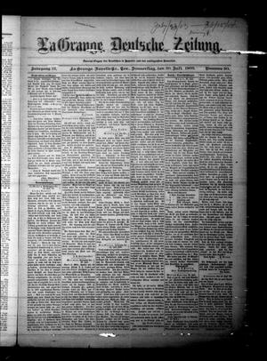 Primary view of object titled 'La Grange Deutsche Zeitung. (La Grange, Tex.), Vol. 13, No. 50, Ed. 1 Thursday, July 30, 1903'.