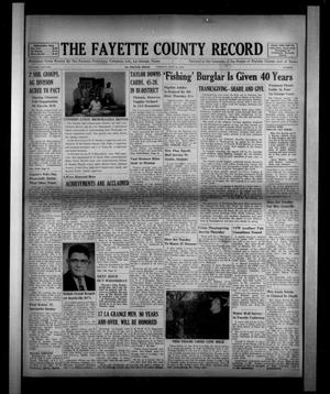 Primary view of object titled 'The Fayette County Record (La Grange, Tex.), Vol. 38, No. 7, Ed. 1 Tuesday, November 24, 1959'.