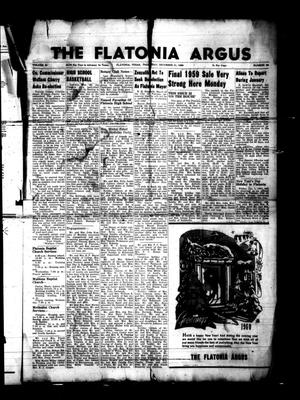 Primary view of object titled 'The Flatonia Argus (Flatonia, Tex.), Vol. 84, No. 53, Ed. 1 Thursday, December 31, 1959'.
