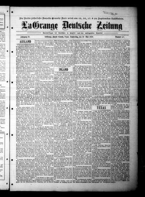 La Grange Deutsche Zeitung (La Grange, Tex.), Vol. 36, No. 41, Ed. 1 Thursday, May 20, 1926