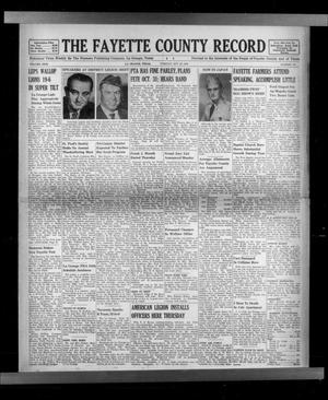 The Fayette County Record (La Grange, Tex.), Vol. 31, No. 101, Ed. 1 Tuesday, October 20, 1953