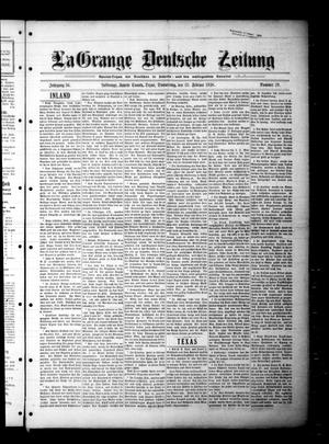 La Grange Deutsche Zeitung (La Grange, Tex.), Vol. 36, No. 29, Ed. 1 Thursday, February 25, 1926