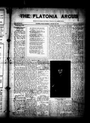 Primary view of object titled 'The Flatonia Argus (Flatonia, Tex.), Vol. 44, No. 13, Ed. 1 Thursday, January 29, 1920'.