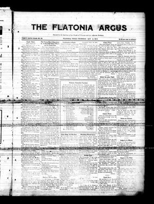 The Flatonia Argus (Flatonia, Tex.), Vol. 39, No. 50, Ed. 1 Thursday, October 8, 1914