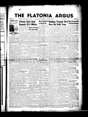 Primary view of object titled 'The Flatonia Argus (Flatonia, Tex.), Vol. 84, No. 38, Ed. 1 Thursday, September 17, 1959'.