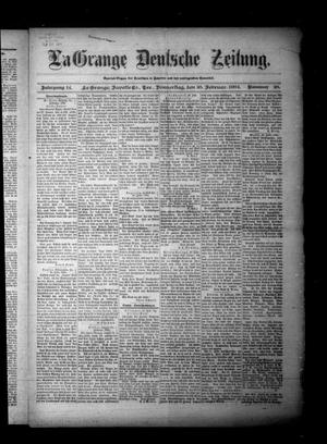 La Grange Deutsche Zeitung. (La Grange, Tex.), Vol. 14, No. 28, Ed. 1 Thursday, February 25, 1904