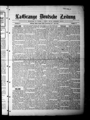 Primary view of object titled 'La Grange Deutsche Zeitung (La Grange, Tex.), Vol. 35, No. 47, Ed. 1 Thursday, July 2, 1925'.