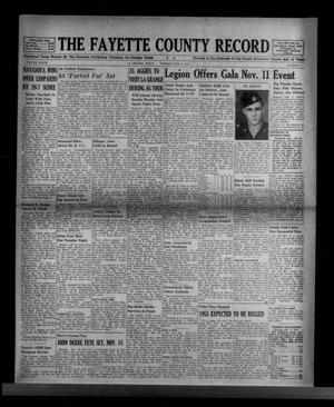 The Fayette County Record (La Grange, Tex.), Vol. 33, No. 3, Ed. 1 Tuesday, November 9, 1954