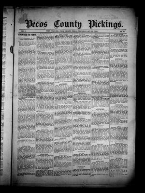 Pecos County Pickings. (Fort Stockton, Tex.), Vol. 1, No. 30, Ed. 1 Thursday, October 20, 1898