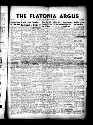 Primary view of object titled 'The Flatonia Argus. (Flatonia, Tex.), Vol. 80, No. 42, Ed. 1 Thursday, October 20, 1955'.