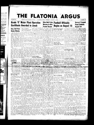 Primary view of object titled 'The Flatonia Argus (Flatonia, Tex.), Vol. 85, No. 32, Ed. 1 Thursday, August 11, 1960'.