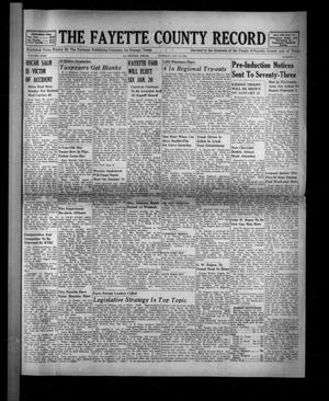 The Fayette County Record (La Grange, Tex.), Vol. 31, No. 21, Ed. 1 Tuesday, January 13, 1953