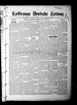 La Grange Deutsche Zeitung (La Grange, Tex.), Vol. 36, No. 8, Ed. 1 Thursday, October 1, 1925