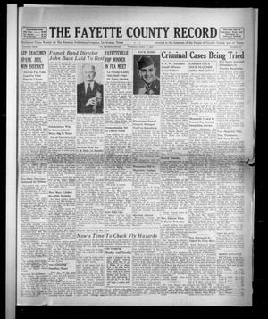 The Fayette County Record (La Grange, Tex.), Vol. 31, No. 49, Ed. 1 Tuesday, April 21, 1953