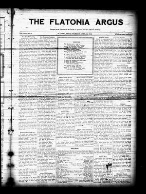 The Flatonia Argus (Flatonia, Tex.), Vol. 44, No. 23, Ed. 1 Thursday, April 10, 1919