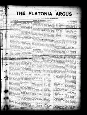 The Flatonia Argus (Flatonia, Tex.), Vol. 44, No. 20, Ed. 1 Thursday, March 20, 1919