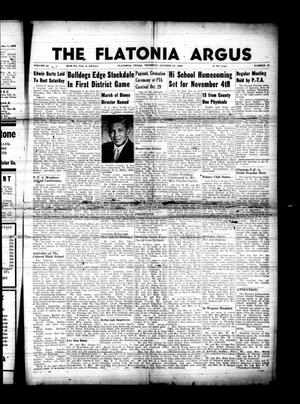 Primary view of object titled 'The Flatonia Argus. (Flatonia, Tex.), Vol. 80, No. 43, Ed. 1 Thursday, October 27, 1955'.