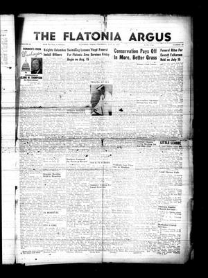Primary view of object titled 'The Flatonia Argus. (Flatonia, Tex.), Vol. 80, No. 29, Ed. 1 Thursday, July 21, 1955'.