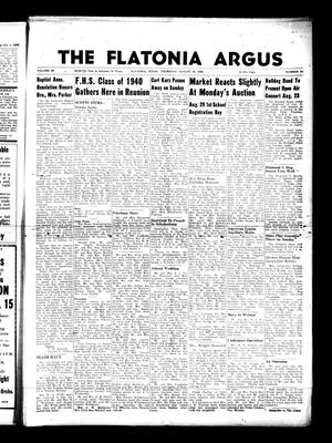 The Flatonia Argus (Flatonia, Tex.), Vol. 85, No. 33, Ed. 1 Thursday, August 18, 1960