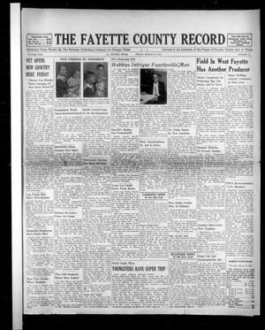 Primary view of object titled 'The Fayette County Record (La Grange, Tex.), Vol. 31, No. 42, Ed. 1 Friday, March 27, 1953'.