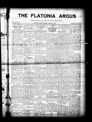 The Flatonia Argus (Flatonia, Tex.), Vol. 44, No. 42, Ed. 1 Thursday, August 21, 1919