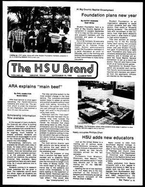 Primary view of object titled 'The HSU Brand (Abilene, Tex.), Vol. 68, No. 2, Ed. 1, Friday, September 19, 1980'.