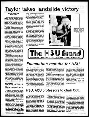 The HSU Brand (Abilene, Tex.), Vol. 68, No. 6, Ed. 1, Friday, October 17, 1980