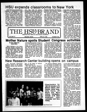 The HSU Brand (Abilene, Tex.), Vol. 70, No. 11, Ed. 1, Monday, April 27, 1981