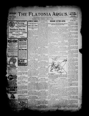 Primary view of object titled 'The Flatonia Argus. (Flatonia, Tex.), Vol. 29, No. 19, Ed. 1 Thursday, April 21, 1904'.