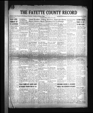 The Fayette County Record (La Grange, Tex.), Vol. 24, No. 17, Ed. 1 Friday, December 28, 1945