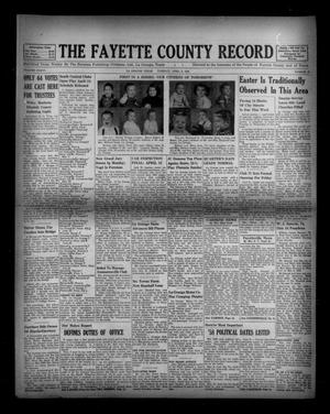 The Fayette County Record (La Grange, Tex.), Vol. 36, No. 46, Ed. 1 Tuesday, April 8, 1958